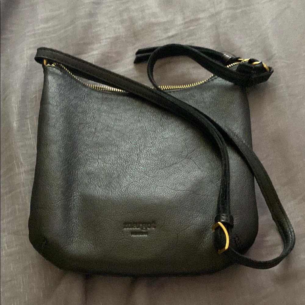 Black Leather Crossbody Bag